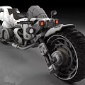 Futuristic Mechanical Motorcycle With Intricate Design Glowing Red Taillights Digital Dashboard And Large Tires