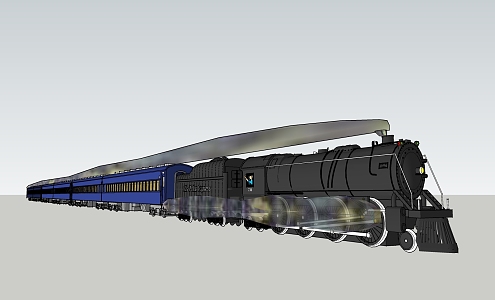 Modern train, tram, subway, high-speed rail, small train, locomotive 3d model