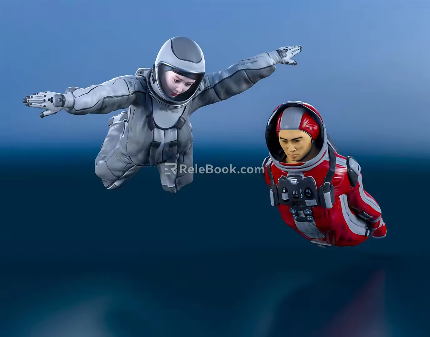 Modern astronaut pilot spacesuit 3d model
