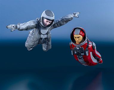 Modern astronaut pilot spacesuit 3d model