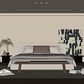Modern Bedroom Interior Design With Bed Bench Artwork And Large Windows