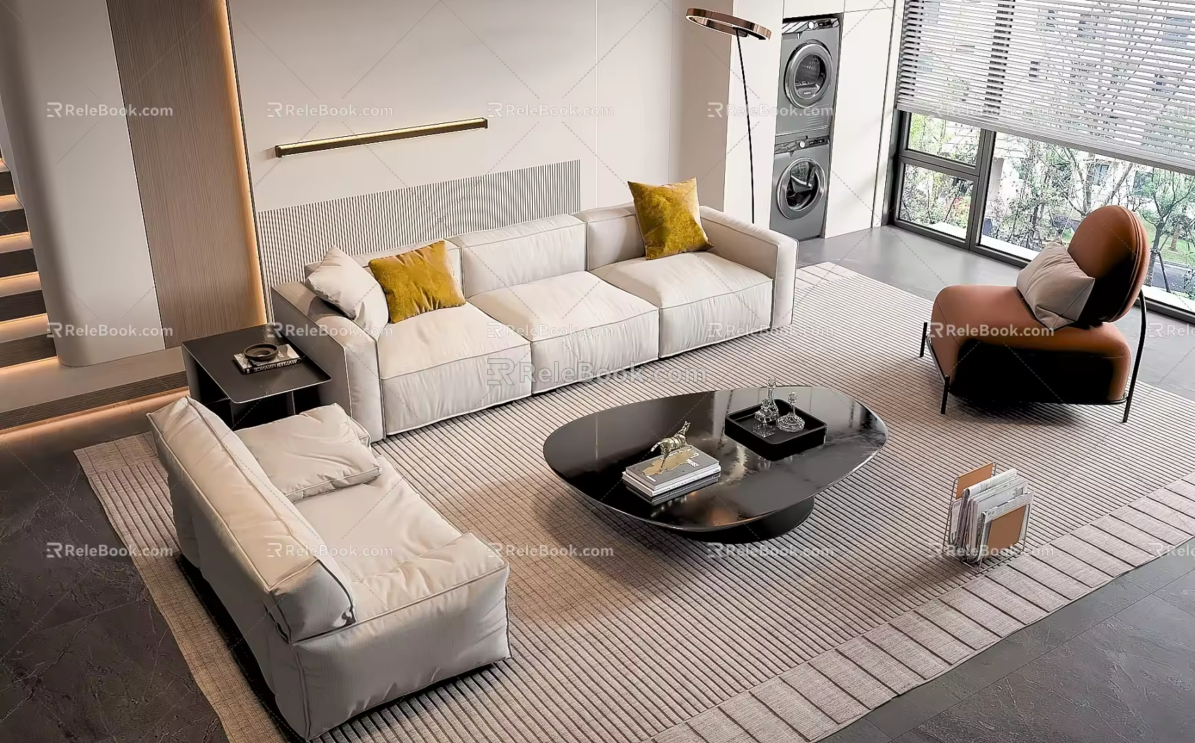 Modern Sofa Coffee Table Combination Sofa Coffee Table 3d model