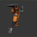 Mech Warrior Mech Soldier Machine Battlearm Mechanical Battlearm Machine Fighter Robot 3d model