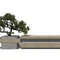 Modern Reception Front Desk 3d model