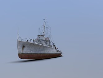 modern warship battleship destroyer 3d model