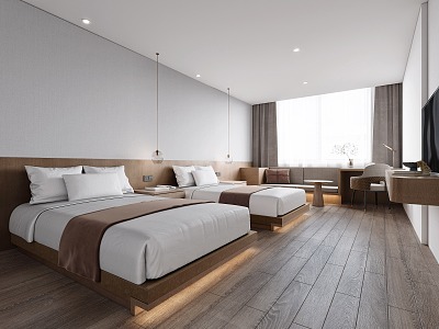 Hotel Rooms Modern Rooms 3d model