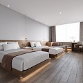 Hotel Rooms Modern Rooms 3d model