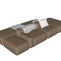 Modern Modular Sofa Double-sided Sofa Simple Multi-person Sofa Fabric Multi-person Sofa Fabric Pillow Poliform Internet Popular Sofa 3d model