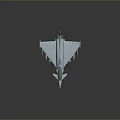 Detailed Gray Fighter Jet Model With Missiles And Markings On Dark Background