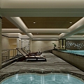 Swimming Pool Decoration Wall Lamp Leisure Recliner Hot Spring Pool Hot Spring Bath Bath Pool Luminous Decoration 3d model