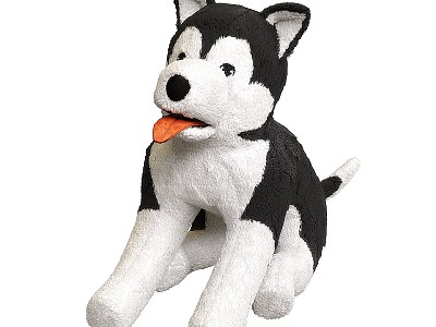 Modern Other livelig Plush Toy Dog Siberian Husky Dog 3d model