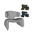 Modern Navy Blue Velvet Lounge Chair With Curved Design And Gold Legs For Comfortable Seating