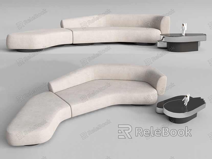 Modern Special-Shaped Sofa Multi-Person Sofa Curved Sofa model