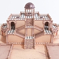 European-style castle 3d model