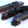 Vintage Black Steam Train Models With Coal Car And Tanker Design Details