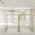 Modern Clothing Store Exterior With Elegant Window Display Mannequins And Decorative Elements