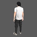 Men Handsome Men Young Men T-Shirt Men Standing Animation Bound Bones 3d model