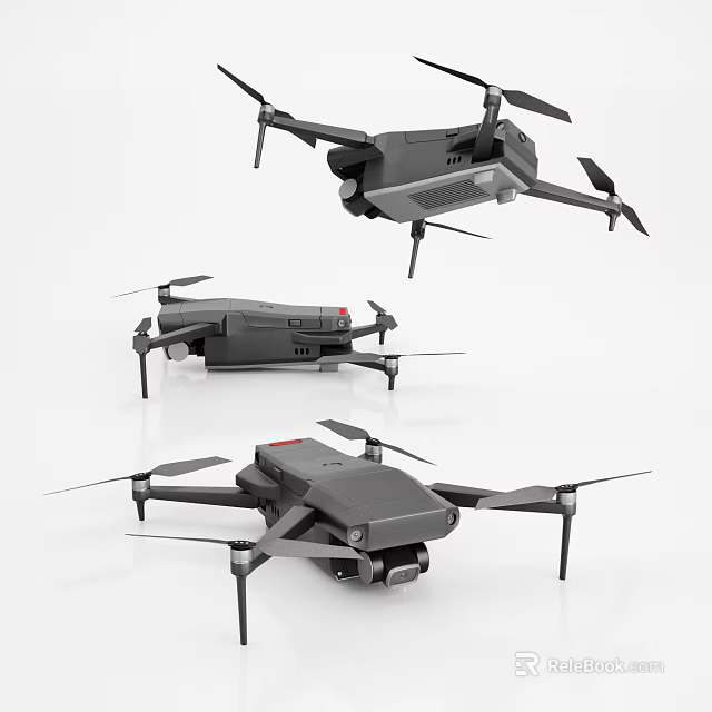 Smart Drone Quadcopter Design Showcasing Multiple Angles And Advanced Features 3d model 