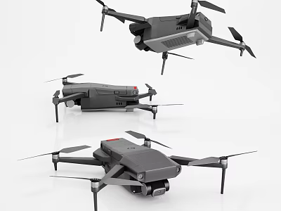 Smart Drone Quadcopter Design Showcasing Multiple Angles And Advanced Features 3d model