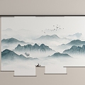 New Chinese Style Door Curtain 3d model