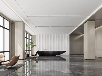 Modern Hall Company Hall 3d model