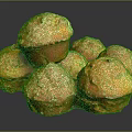 Freshly Baked Stack Of Golden Brown Muffins Topped With Sugar Sprinkles