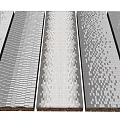 Elegant Gray Garden Decor Planks With Various Woven And Grid Patterns 3d model