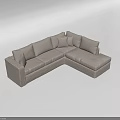 Modern Comfortable Sectional Sofa with Spacious Corner Design and Plush Cushions 3d model
