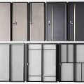 Flush Doors With Modern Design Different Colors Wooden And Metal Materials