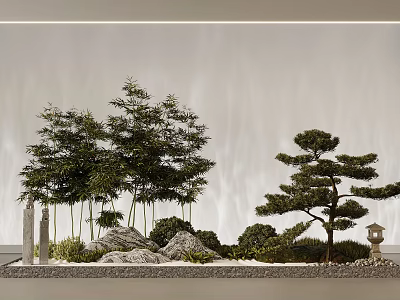 Modern landscape sketch 3d model