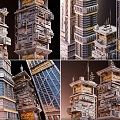 Modern Future Cyberpunk Style Building Building High-rise Cyberpunk Building Accessories Combination Old Building Fitting Building Fitting Building Urban Fitting Building 3d model