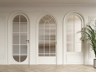 French bathroom door Changhong glass door 3d model