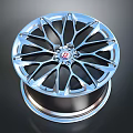High Quality Silver Alloy Car Wheel Rim With Multi Spoke Design And Hub Cap
