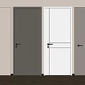 Modern Swing Doors In Various Colors And Styles For Interior Design 3d model