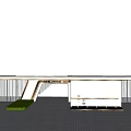 Factory entrance gate school entrance gate guard room access control system entrance guard box entrance view wall 3d model