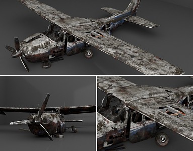 Industrial LOFT aircraft waste aircraft 3d model