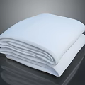 Stack Of Neatly Folded White Towels Soft Absorbent For Daily Household Use