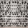 Modern Ceiling Design With Black Circular Decorations in Regular Pattern