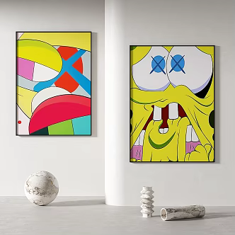 Simple abstract decorative painting 3d model