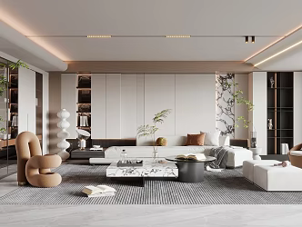 modern living room 3d model