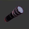 Professional Industrial Flashlight With High Brightness LED And Black Red Design