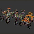 Motorcycle Two-wheeled Motorcycle Cross-country Motorcycle Road Race Motorcycle Motor Vehicle Transport 3d model