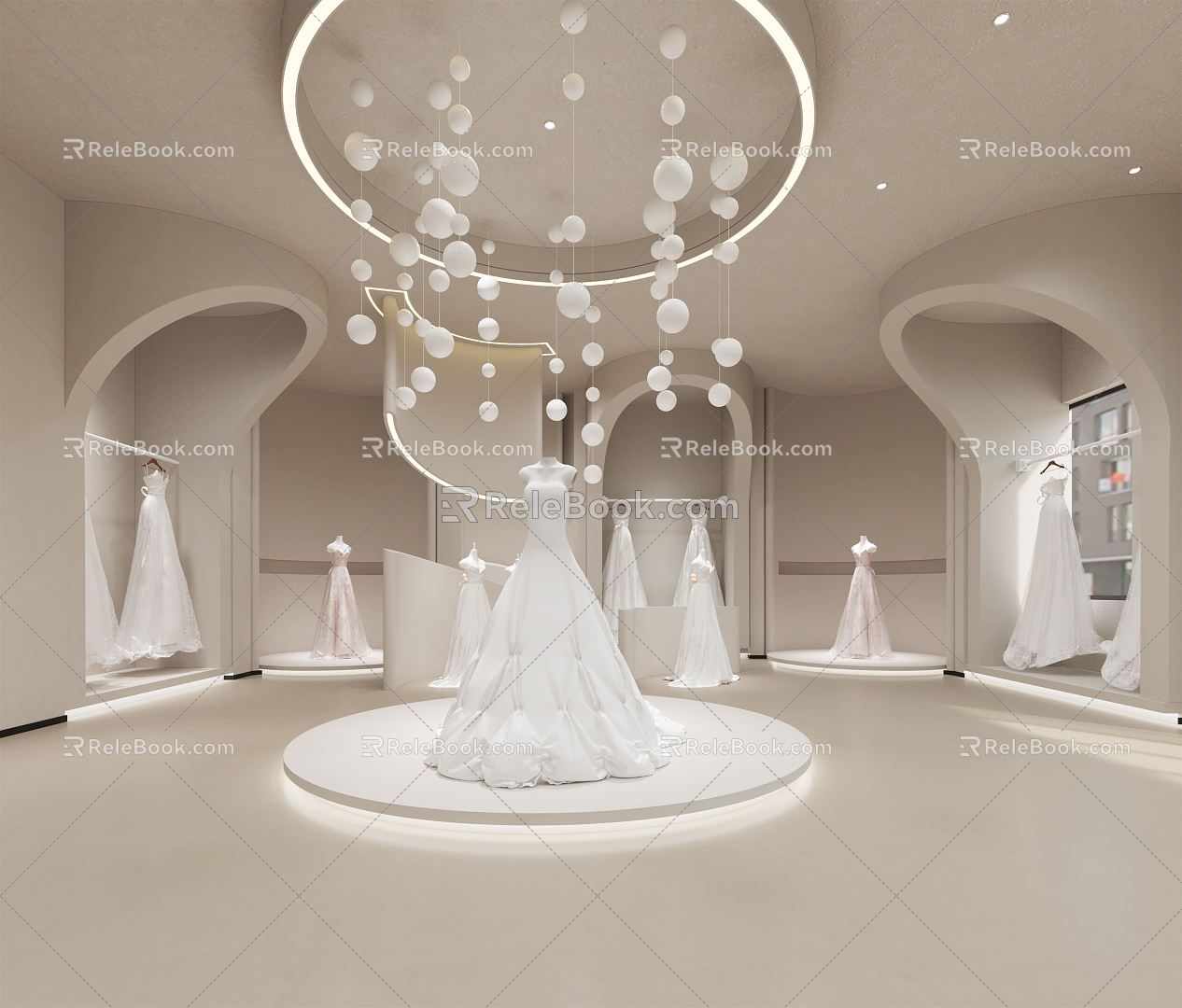 Modern Bridal Shop 3d model