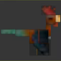Colorful Pixel Art Rooster With Vibrant Red Comb And Multi Colored Feathers
