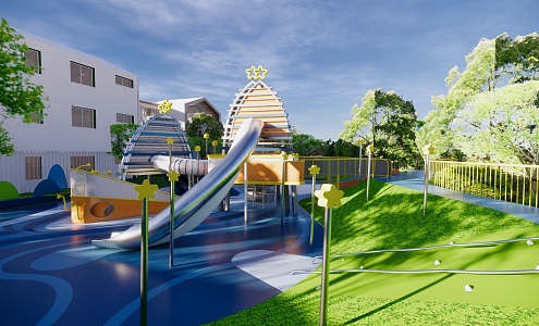 Children's play area SU model 3d model