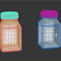 Transparent Glass Salt And Pepper Shakers With Silver Lids And Reflections On Dark Background