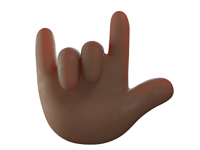 Modern Hand Gesture Cartoon Gesture 3d model