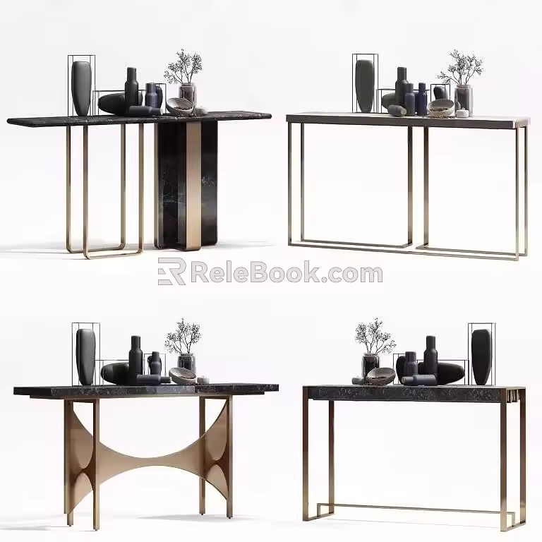 End View Desk 3d model
