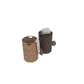 Natural Woven Storage Baskets with White Towels and Lid for Home Use