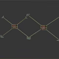 Cross Metal Structures With Central Square Decorations And Arrow Shaped Ends